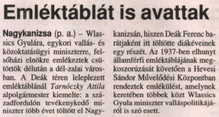 Zalai Hirlap 2002 03 16 05old - Emléktáblát is avattak.jpg Zalai Hirlap 2002 03 16 05old - Emléktáblát is avattak.jpg