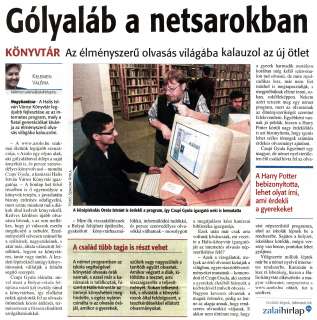 Zalai Hírlap 2010 10 14 240sz 07old - Gólyaláb a netsarokban.jpg Zalai Hírlap 2010 10 14 240sz 07old - Gólyaláb a netsarokban.jpg