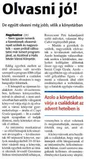 Zalai Hírlap 2012 12 06 285sz 11old - Olvasni jó.jpg Zalai Hírlap 2012 12 06 285sz 11old - Olvasni jó.jpg
