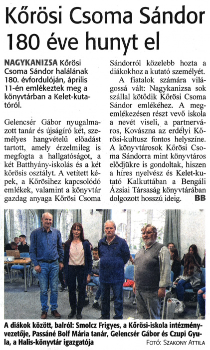Zalai Hírlap 2022 04 14 087sz 02old - Kőrösi Csoma Sándor.jpg Zalai Hírlap 2022 04 14 087sz 02old - Kőrösi Csoma Sándor.jpg