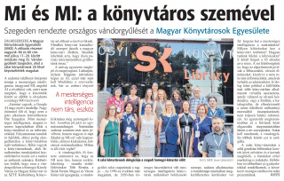 Zalai Hírlap 2024 07 24 171sz 04old - Mi és MI a könyvtáros szemével.jpg Zalai Hírlap 2024 07 24 171sz 04old - Mi és MI a könyvtáros szemével.jpg